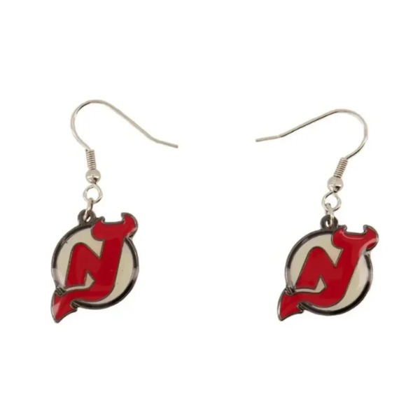 NHL New Jersey Devils Earrings / Necklace Combo - Picture 2 of 3